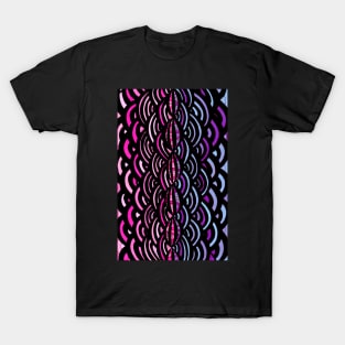  pink and black braid. Sea bottom. T-Shirt